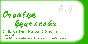 orsolya gyuricsko business card